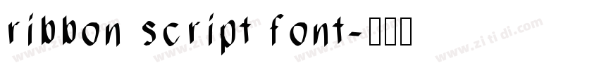 ribbon script font字体转换